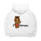 au♡lio アウリオのI love horse. ビッグシルエットパーカー