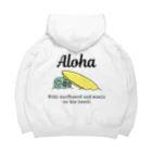 mahaloa968のラジオとサーフボード（バックプリント） Big Hoodie