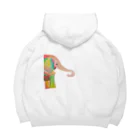 °+nono+°のカラフルなゾウグッズ Big Hoodie