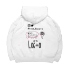 loco_kamuraのLoc+o(ロコ)スタッフパーカー　白系ver. Big Hoodie