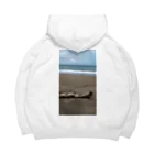 ちび猫の秋の海 Big Hoodie