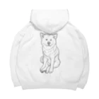 春風工房のZAZEN白秋田犬 Big Hoodie