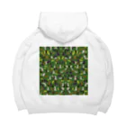 WAMI ARTの猫迷彩グリーンベース Big Hoodie