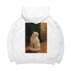 ゆーさんのアルトゥール・ヘイヤー　Weiße Katze Und Zwei Zitronenfalter Big Hoodie