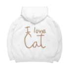 ぼくののびのびにゃんこ/I love Cat ビッグシルエットパーカー