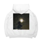 「お白湯」のMoon and Telegraph pole Big Hoodie