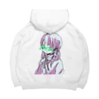 労災ひっぷほっぷの両面イラスト ライリーくんGALAXY Chill Big Hoodie