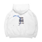 気軽にゼッケンプリントのゼッケンウェア　青白　#さわやか Big Hoodie