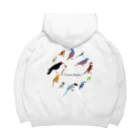 エダマメトイチ雑貨店のI love birds A 特大 Big Hoodie