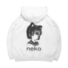 天国にゃんこ店のneko ビッグシルエットパーカー