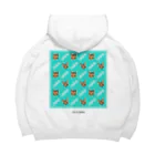 UniHo(うにほ)／愛猫 ネコグッズのUniHo 猫ズ総柄 パステルグリーン Big Hoodie