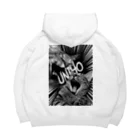 UniHo(うにほ)／愛猫 ネコグッズのUniHo 猫ズ雄叫び コミック風 Big Hoodie