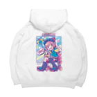 かじふさぬる娘のHappiness big hoodie ビッグシルエットパーカー