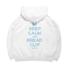 【NEW】ワンポイントTシャツ800円引きセール開催中！！！★kg_shopの[☆両面] KEEP CALM AND BREAD CLIP [ライトブルー] Big Hoodie