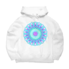 ひまわりの雪の華⑤アクアブルー Big Hoodie