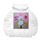 つれづれ　&　ビション・フリーゼのウチワ　な　うちのこ Big Hoodie