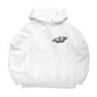 kitaooji shop SUZURI店のTraveling butterfly Big Hoodie