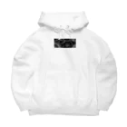 maru houseのアジアン風モノクロ Big Hoodie