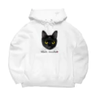 しろくまるいるいと動物たちのブラックスモークタビー Big Hoodie