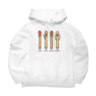 高堂玲/イラストの方のフライドポテト4兄弟 Big Hoodie