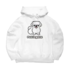 ペキニーズくらぶ（SUZURI支店）のペキニーズ・ホワイト（サマーカット）（全身） Big Hoodie