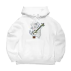 絵娯クリエイトのひのもとにゃんこ® 津軽三味線にゃんこ Big Hoodie