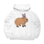 ふがし@カピバラグッツ販売中！のカピバラ、うさぎになる。 Big Hoodie