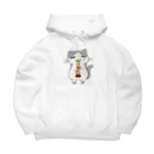 絵娯クリエイトのひのもとにゃんこ®️ 尺八 / 雷蔵 Big Hoodie