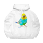 ジュノの秘密のアトリエのセキセイインコ／Juno Big Hoodie