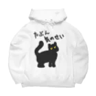 ミナミコアリクイ【のの】のたぶん気のせい【黒猫】 ビッグシルエットパーカー