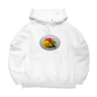 メシテロタイプ（飯テロTシャツブランド）の冷やし中華 Big Hoodie