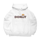 wara-koの『DONOT☞DONUT』白・その他　マッシュな男の子の日常 ビッグシルエットパーカー