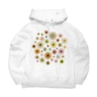 kimchinのやさしい色合いの花柄 Big Hoodie