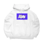 にこみもちのやつの苦笑い猫（青） Big Hoodie