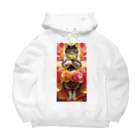 ukeroのフラワーキャット077 Big Hoodie