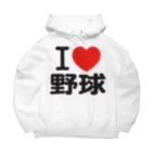 I LOVE SHOPのI LOVE 野球 ビッグシルエットパーカー