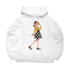 桜音ことこ企画のフラワードットスカート Big Hoodie