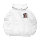 streetsnapの可愛いタトゥーだらけの女性、両面プリントパーカー、期間限定 Big Hoodie