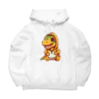 Vasetti_pressのパーカーを着たティラノサウルス Big Hoodie