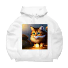 toshiオリジナルshopのフワフワにゃんこのイラストグッズ Big Hoodie