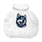 worker-beeのハスキー犬a Big Hoodie