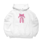 HONOMINEのピンクのバレエシューズ Big Hoodie