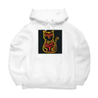 ikubohのナスカの地上絵「ネコ」インスパイア3 Big Hoodie