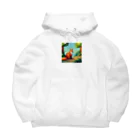 ワンダーワールド・ワンストップのドット柄のキツネ Big Hoodie