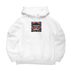 Zvookのサイケデリック　UFO Encountering the Unknown Big Hoodie