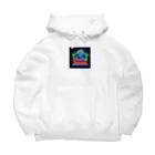 N SAUNA LOGOのネオン風サウナロゴ2 Big Hoodie