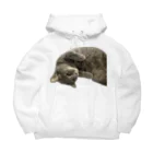 グレージュ猫ロッタン🐈‍⬛のロッタンのリラックスタイム Big Hoodie