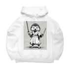 ワンダーワールド・ワンストップの和服を着たハリネズミ Big Hoodie