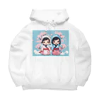 ニンニン忍者パンの愛くるしい表情のキュートな子供忍者イラスト入り！ Big Hoodie