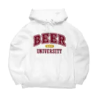 tonikakusakeのBEER UNIVERSITY ビール大学 エンジ ビッグシルエットパーカー